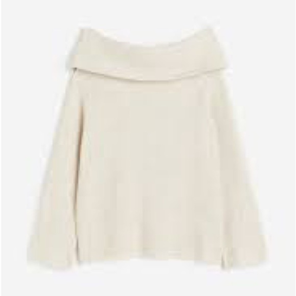 H&M Cream Off-the-Shoulder Sweater